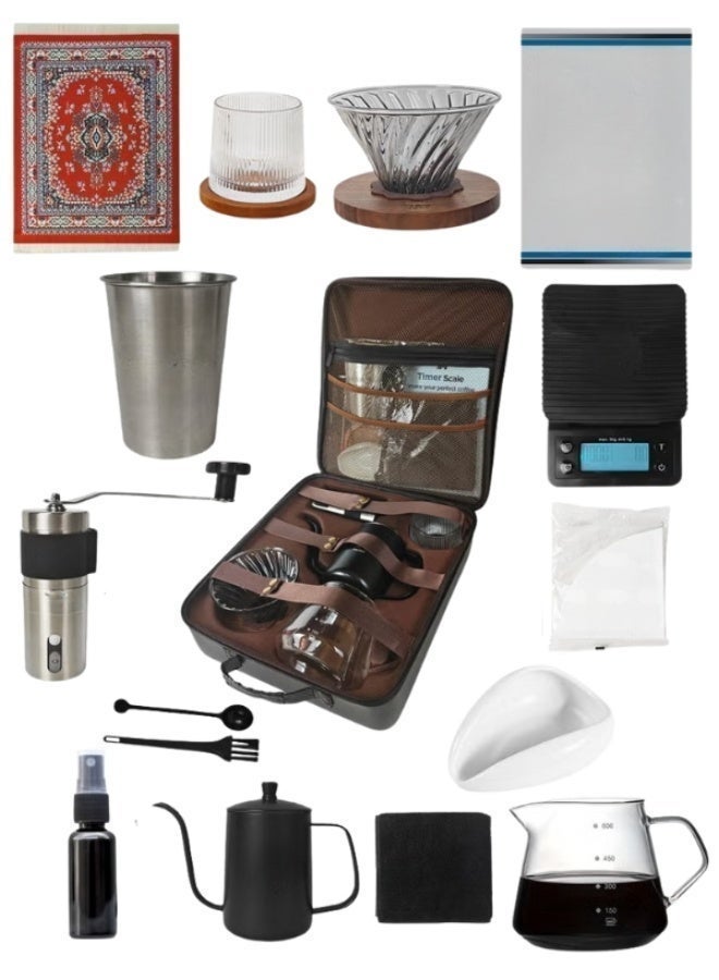 إج مجموعة أدوات تقطير V60 - طقم مكون من 16 قطعة مع حقيبة قهوة - Image 1